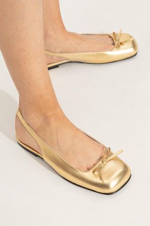 Nodaleto Leather Ballet Flats, Womens, Gold