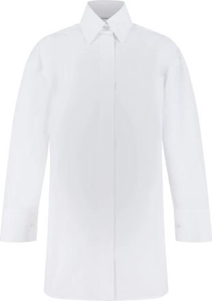 Givenchy Asymmetrisch overhemd van poplin - Dames - Overhemden - Wit - XS - Katoen - Overhemden