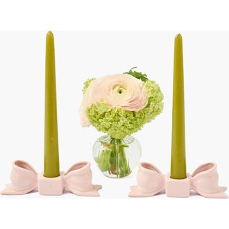 Mrs. Alice Petal Pink Ceramic Bow Candle Holders at Nordstrom