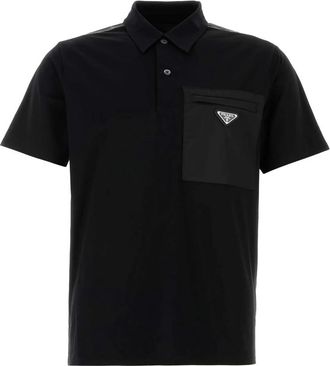Prada Enamel-triangle Polo Shirt