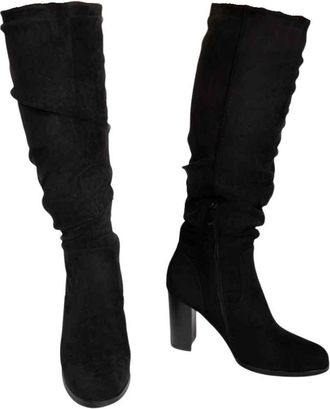Ikrush Suede Knee High Block Heel Bootscasual High Knee Length Regular casual