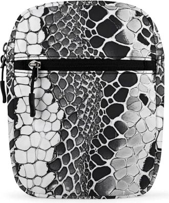 Generic Snake Skin Crossbody Bag Adjustable Satchel Cute Shoulder Bag Lightweight Sling Bags