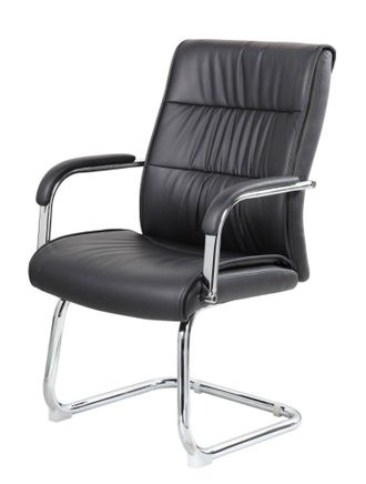Dmora Silla De Oficina Dmolina, Sillas De Sala De Espera Con Reposabrazos Para Oficina, Silla De Espera Ergon&oacute;mica, 66x59h98 Cm, Negro - Dmora