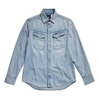G-Star Slim Fit Denim Overhemd met Unieke Details - Heren - Spijkeroverhemden - Blauw - L - Denim - Overhemden