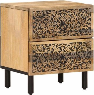vidaXL Bedside Cabinet 40x33x46 cm Solid Wood Mango Vidaxl