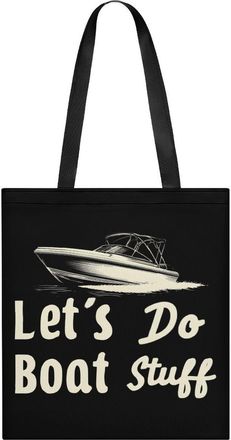 Generic Lets Do Boat Stuff Tote Bag for Women Men Shoulder Bags Purses Pouch Handbags