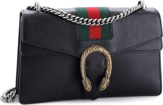 Gucci Web Dionysus Bag kleine leren schoudertas - Zwart