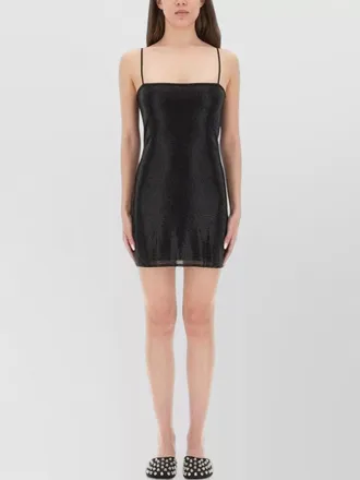 Alexander Wang mini dress crystal accents slim silhouette