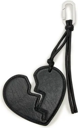 AllSaints Broken Heart Keyring in Black at Nordstrom