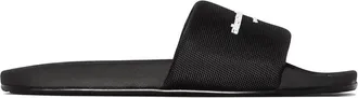 Alexander Wang Logo-Print Flat Slides, Brand Size 40