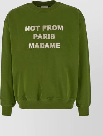 Drôle de Monsieur embroidered slogan cotton sweatshirt