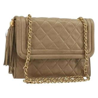 Chanel Pre-owned Shoulder Bags, female, Beige, Size: ONE SIZE Pre-owned Vintage Shoulder Bag