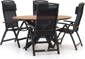 Forza Furniture Forza Capri/Fidenza ovaal 180cm dining tuinset 5-delig verstelbaar