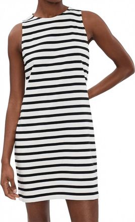 Sanctuary On The Yacht Shift Dress In Chalk And Black Stripe