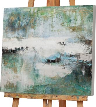 Schubiger M&ouml;bel Bild Farbkomposition in Weiss und Jadegr&uuml;n 3