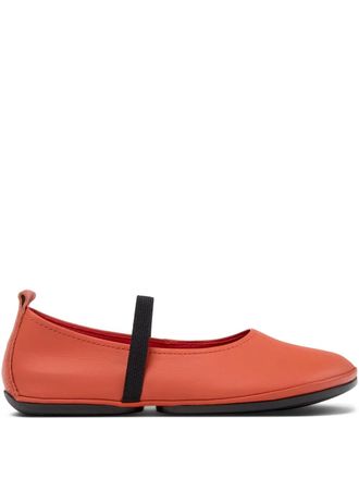 Camper Right elastic-band leather ballet flats - Orange