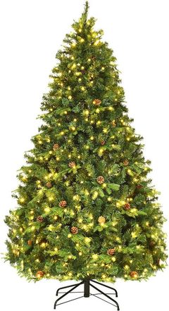 Costway Costway &Aacute;rbol De Navidad Artificial Con Soporte Luz Led Material Decoraci&oacute;n Verde (210cm)
