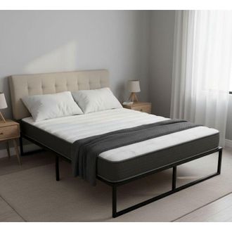 Dmora Colch&oacute;n De Plaza Y Media Lombarda, Rigidez Media, Compatible Con Red 120x190 Cm, 190x120x22h Cm Blanco