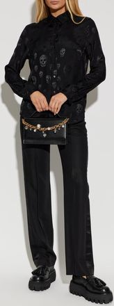 Alexander McQueen Shirt With Skull Motif, Womens, Black