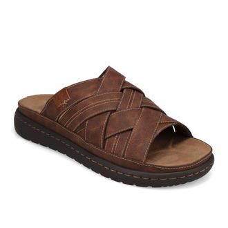 Dockers Mens Seville Tumbled Full Grain Open Toe Sandal Slide