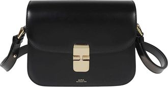 A.P.C. A.p.c., Tassen, Dames, Zwart, ONE Size, Leer, Grace Kleine Tas