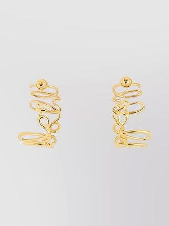 Chlo&eacute; signature hoop earrings featuring detailed design