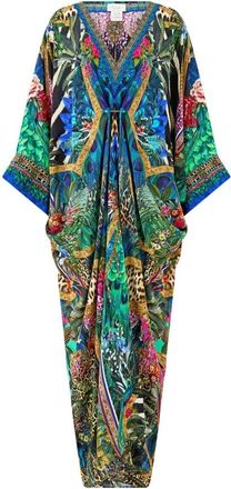 Camilla Pierced V-neck Kaftan Animal Alchemy - Dames - Maxi kleedjes - Veelkleurig - ONE Size - Kleedjes