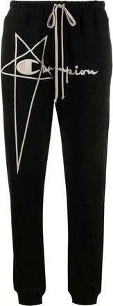 Rick Owens Champion Joggers - Dames - Sweatpants - Zwart - L - Katoen - Broeken