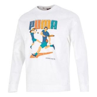 Puma Tennis Club Graphic Long Sleeve Tee White 538658-02
