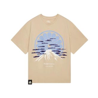 Flower Mountain Tops, Heren, Beige, XL, Suède, Kafu-Plus T-shirt