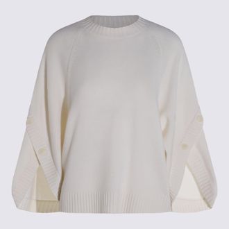 Max Mara White Wool Ampex Knitwear