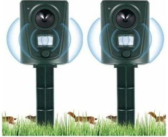 OEM Repelente Ultras&oacute;nico Para Gatos Y Perros - Detector De Movimiento Hasta 30 M - Resistente Al Agua Y A La Intemperie - F&aacute;cil Instalaci&oacute;n Con Estaca