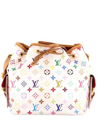 Louis Vuitton White Monogram Multicolor Petit Noe (Authentic Pre-Loved)