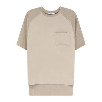 Max Mara Crew Neck Short-Sleeve Knit - female - Max Mara - Round-neck Knitwear - Beige - XL - Knitwear