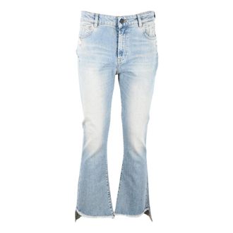 Liviana Conti Cropped Jeans - Dames - Jeans - Blauw - Maat: W30 Katoen
