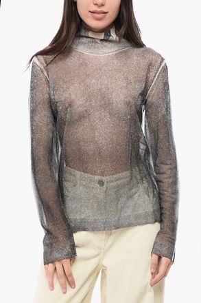 Maison Margiela MM1 MM10 Maglia Leggera a Collo Alto in Seta Maison Margiela