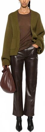 Nanushka Vinni Straight-Leg 5-Pocket Pants In Coffee Ground