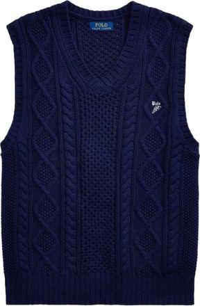 Polo Ralph Lauren Mens Aran-Knit Cotton Sweater Vest, Size X-Large