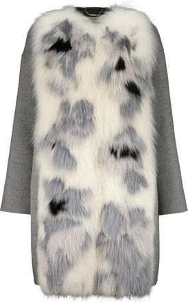 Fendi Luxe Kasjmier Fox Fur Jas - Dames - Jassen - Grijs - S - Kasjmier - Jassen