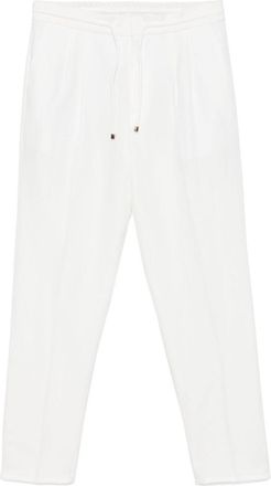 Brunello Cucinelli White Tapered Leg Trousers