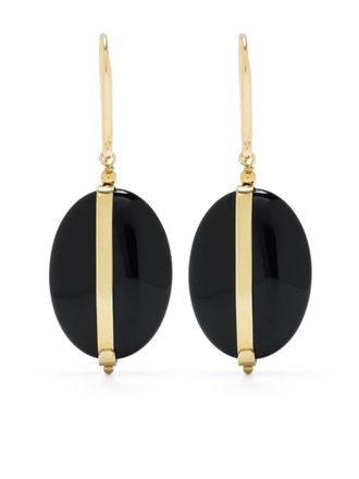 Isabel Marant Orecchini pendenti con pietre - Nero