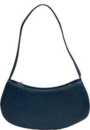 Nupouch Calla Milan Petite Shoulder Bag, Womens Vegan Leather Purse, Zipper, Stylish, Fashion, Trendy Style, Navy, Petite Shoulder