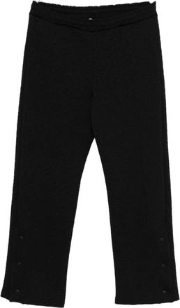 GCDS Gcds, Broeken, Heren, Zwart, XL, Katoen, Zwarte Textuur Katoenen Elastische Taillebroek