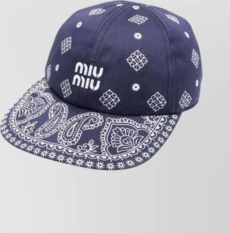 Miu Miu paisley-print cotton cap