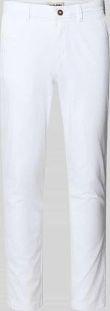 Jack & Jones Jack & Jones Slim Fit Stoffhose mit Ges&auml;&szlig;taschen Modell Marco in Weiss, Gr&ouml;&szlig;e 28/32