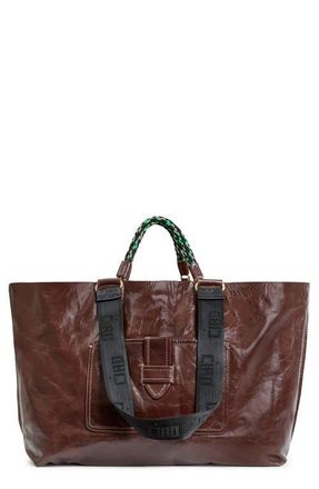 Clare Vivier Grande Bateau Leather Tote in Mocha at Nordstrom