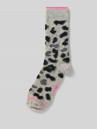 Unio Hamburg Socken mit Kaschmir-Anteil im Allover-Look in Mittelgrau, Gr&ouml;&szlig;e 36-38