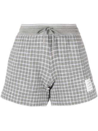 Thom Browne Grey Tweed Track Shorts