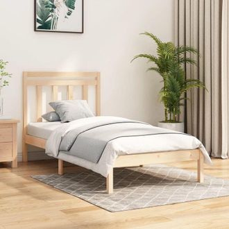 vidaXL Estructura De Cama Madera Maciza 90x190 Cm Vidaxl