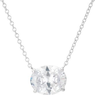 Untamed Petals Halo Crystal Pendant in Metallic Silver at Nordstrom